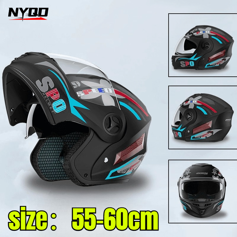 Full Face Motorcycle Helmet With Bluetooth - Модульный мотошлем-флип-ап для безопасного спуска с