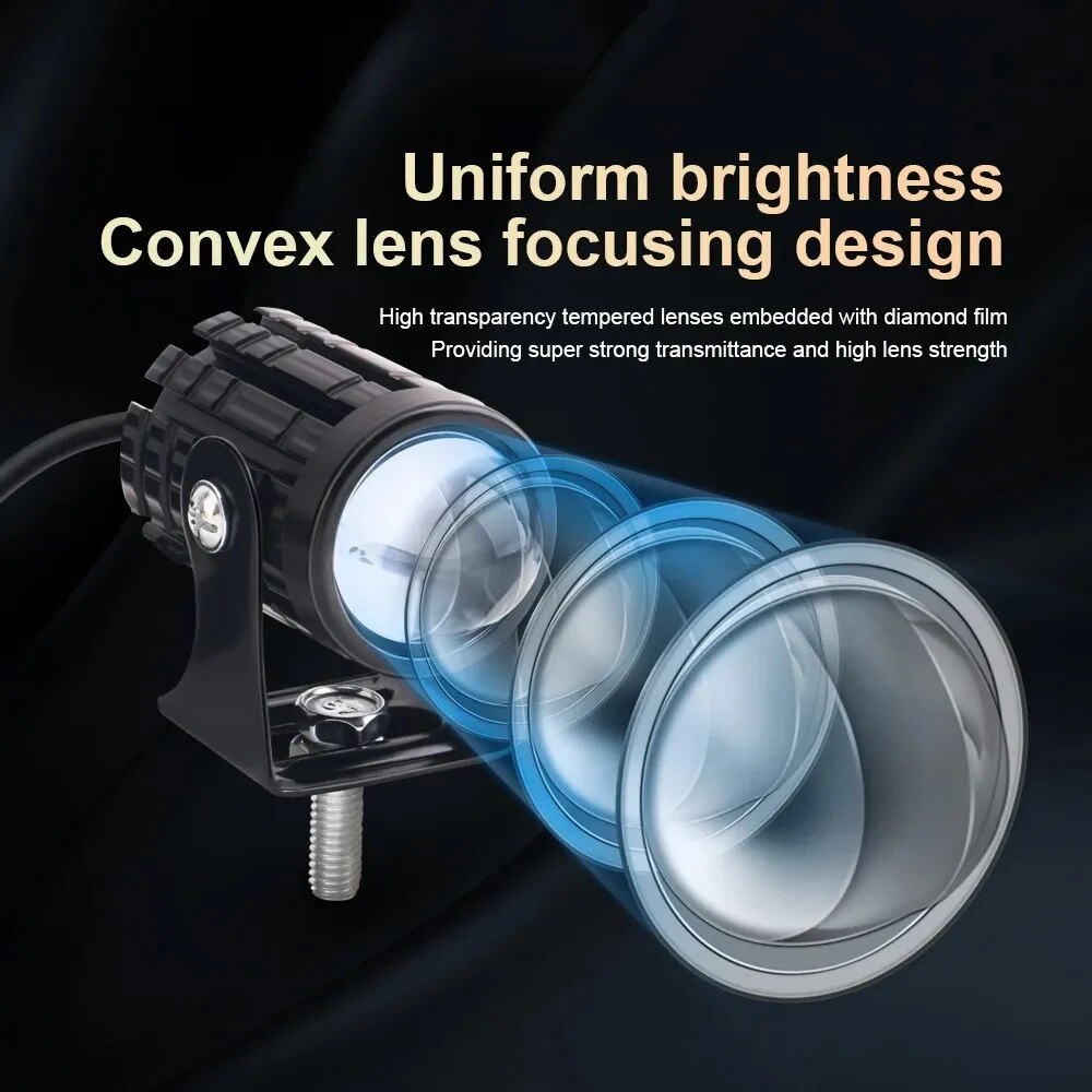 1/2 шт. универсальная светодио – обзор и цена Universal Motorcycle Led Headlight Projector