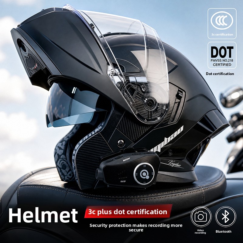 Мотоциклетный шлем-трансформер – обзор и цена Full Face Motorcycle Helmet With Bluetooth