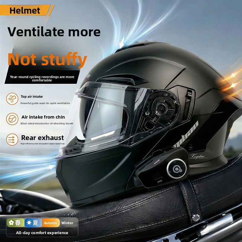 Мотоциклетный шлем-трансформер – обзор и цена Full Face Motorcycle Helmet With Bluetooth